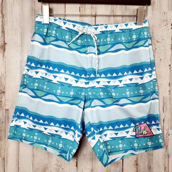 Neff Board Swim Trunk Shorts Blue Size Medium - Picture 1 of 8